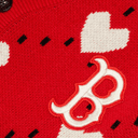 MLB Sweaters Red Vneck Moderate Cardigan