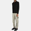 STONE ISLAND Logo Patch Straight Leg Trousers