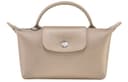 LONGCHAMP Le Pliage City Coated Canvas With Cow Handbag Small Beige