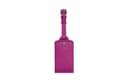 COACH Pebbled Luggage Tag Bag Accessory Rose Red