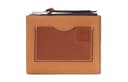LOEWE Soft Grain Cow Card Holder Light Caramel/Hickory Nuts