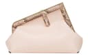 FENDI Python Skin One Shoulder Crossbody Handheld Small Light Beige