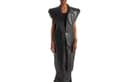 RICK OWENS Jackets Black Lapel Moderate Shearling Coat