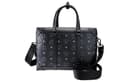MCM Coated Canvas With Nappa Trim Briefcase, Shoulder Bag, Crossbody Bag, Handbag Medium Black