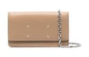 Maison Margiela Calfskin Crossbody Chain Wallet Sand Yellow