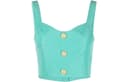 Balmain embossed button cropped