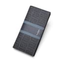 PIERRE CARDIN PVC Cow Clutch Business Suit Wallet Regular Black Gray/Coffee