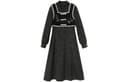 JK&JS Two Piece Skirt Sets Stand Collar Moderate Long