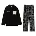 DAMOS·LOVE Spring Fall Season Pajama Set Black