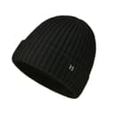 HLA Solid Color Versatile Fleece Lined Double Layer Super Soft Lining Knitted Hat, Tea Ink Black
