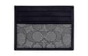 COACH Card Case Fabric With Card Holder Black Gray