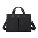 SEPTWOLVES Fabric+Artificial Briefcase, Shoulder Bag, Laptop Bag Medium Black