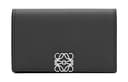 LOEWE Anagram Pebble Texture Cow Business Card Holder Black