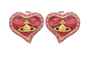 Vivienne Westwood Brass Stud Earrings Red