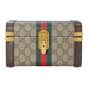 GUCCI Canvas With Makeup Bag Medium Beige & Ebony