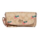 COACH Sunglass Case Canvas With Clutch Eyeglass Pouch Khaki