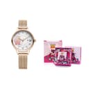 Disney Strawberry Bear Series Quartz Movement Steel Strap Watch Watch White Dial