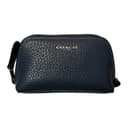 COACH Pebbled Clutch Makeup Bag Mini Blue