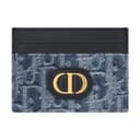 DIOR 30 Montaigne Jacquard Canvas With Jacquard Denim Card Holder Card Holder Blue