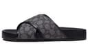 COACH Slide Slippers Gray Black