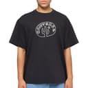 Converse T Shirts Black Crew Neck Moderate Straight Fit