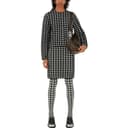 Burberry Houndstooth Pattern Knitted Mini Skirt