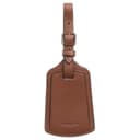 COACH Calfskin Luggage Tag Red Brown