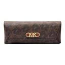 MICHAEL KORS Coated Canvas Eyeglass Pouch, Medium Brown