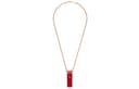 GUCCI Lipstick Closure Red Envelope Shoulder Bag Necklace Pouch Red