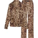 Skims X Dolce&Gabbana Cotton Jersey Long Sleeve T Shirt Leopard