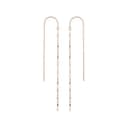 HAESOO.L 925 Sterling Silver Drop Earrings Rose Gold