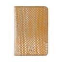 PINKO Snake Skin Passport Holder Yellow