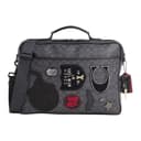 COACH Gotham Artificial Leather, Coated Canvas Portable Double Shoulder Laptop Bag Large Black