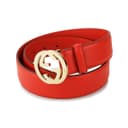 GUCCI Interlocking G Cow Red Width 4cm