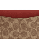 COACH Coated Canvas With Calfskin Wallet Tan