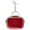 MIU MIU Beau Calfskin Shoulder Bag, Crossbody Bag, Handbag Red & White