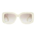 CHANEL Irregular Shape Sunglasses Black