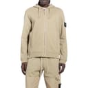 STONE ISLAND Logo Patch Zip Up Hoodie