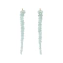SIMONE ROCHA Gold Plated Brass With Glass Stone Drop Earrings Green