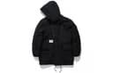 MADNESS Puffer Jackets Black Hooded Moderate Parka Puffer Jacket