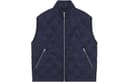 GUCCI Vests Blue Stand Collar Moderate Straight Fit