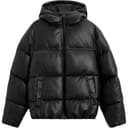 ZARA Puffer Jackets Black Hooded Moderate Puffer Jacket