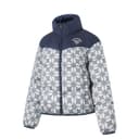Li Ning Sports Life Collection Down Jacket Standard White/Dark Iris Blue All Over Print