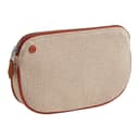 HERMES Echappee Cotton Toiletry Bag Brandy