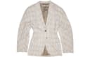 Acne Studios Blazers Beige Yellow Suit Collar Moderate