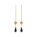 VERSACE Metal, Crystal Earrings Gold