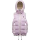 Moncler Cropped Fleece Gilet 'Pink'