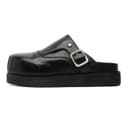 MADALLO Rubber Sole Patchwork Closed Toe Slippers Black