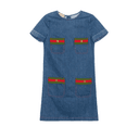 GUCCI SS22 Short Sleeved Dress Blue