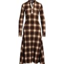 Polo Ralph Lauren FW24 Long Sleeved Dress Classic Version Dark Plaid